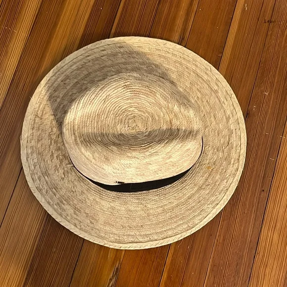 Accessories | Wide Brim Straw Hat Nwot Made In Mexico Brown  display picture 1